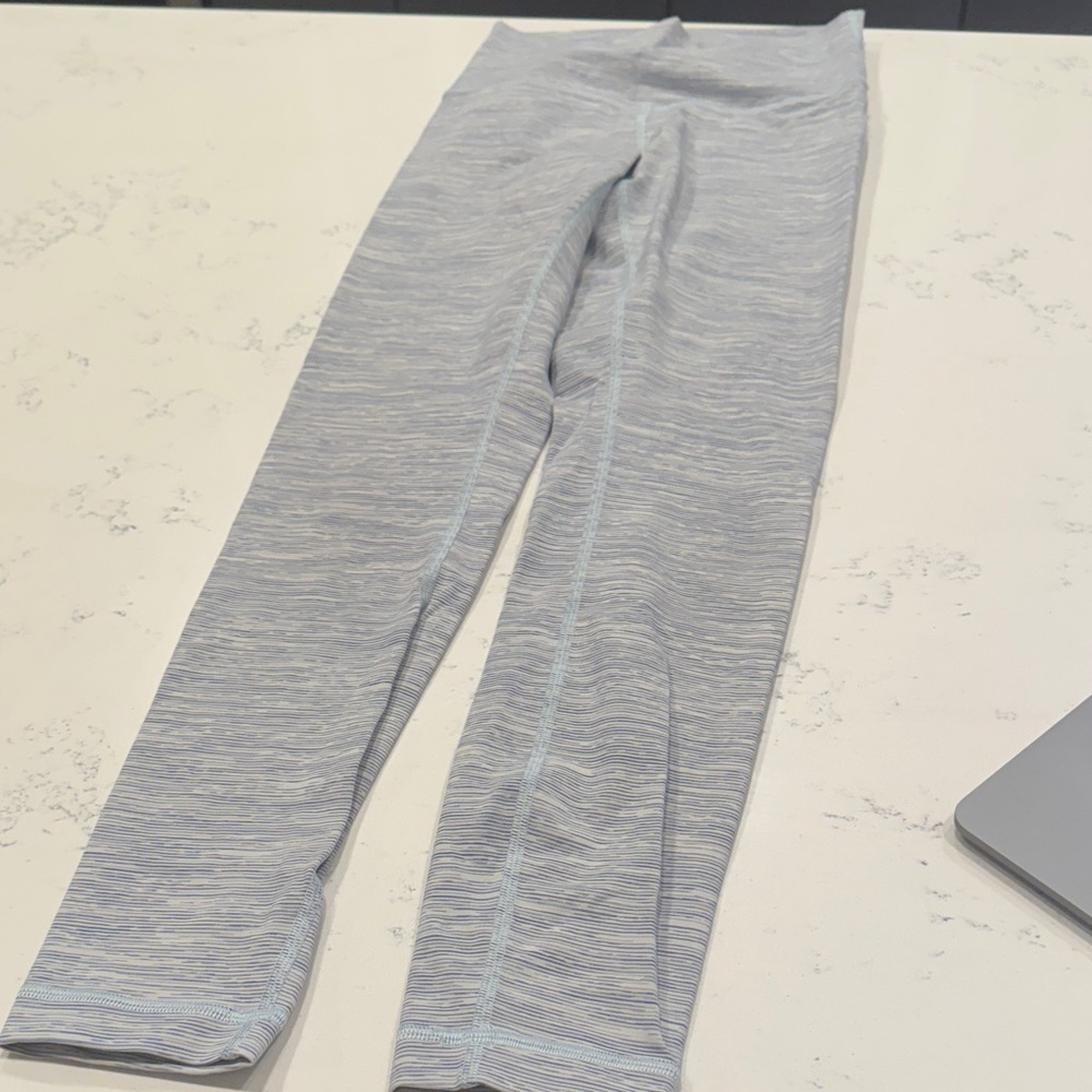 Lululemon Athletica Heathered Blue/White/Gray Leggings
